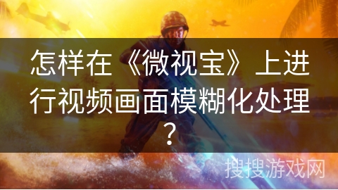 怎样在《微视宝》上进行视频画面模糊化处理？