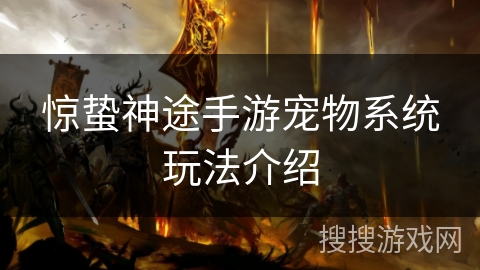 惊蛰神途手游宠物系统玩法介绍 惊蛰神途手游宠物系统玩法介绍