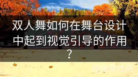 双人舞如何在舞台设计中起到视觉引导的作用？