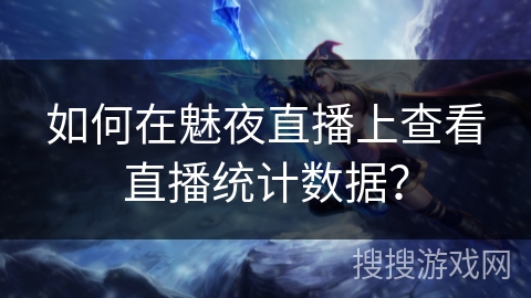 如何在魅夜直播上查看直播统计数据？