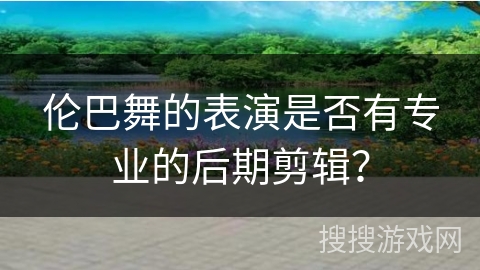 伦巴舞的表演是否有专业的后期剪辑？