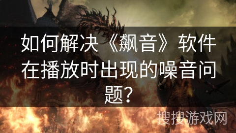 如何解决《飙音》软件在播放时出现的噪音问题？