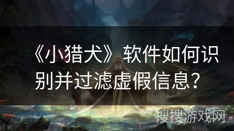 《小猎犬》软件如何识别并过滤虚假信息？