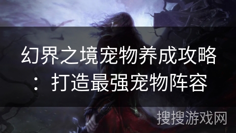 幻界之境宠物养成攻略：打造最强宠物阵容