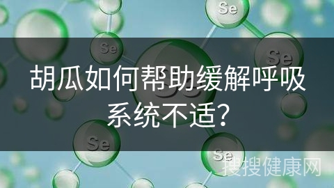 胡瓜如何帮助缓解呼吸系统不适？