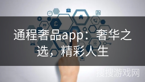 通程奢品app:奢华之选,精彩人生 通程奢品app:奢华之选,精彩人生