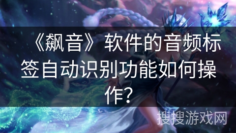 《飙音》软件的音频标签自动识别功能如何操作? 《飙音》软件的音频标签自动识别功能如何操作?