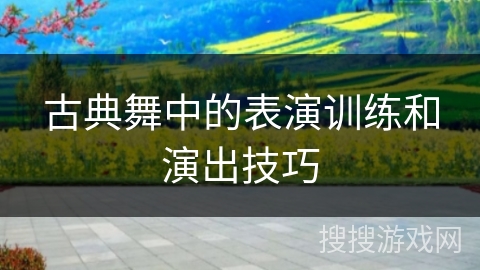 古典舞中的表演训练和演出技巧