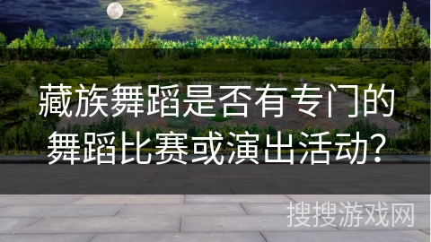 藏族舞蹈是否有专门的舞蹈比赛或演出活动？