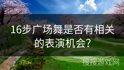 16步广场舞是否有相关的表演机会？