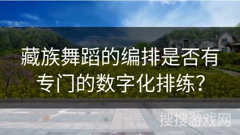 藏族舞蹈的编排是否有专门的数字化排练？