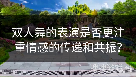 双人舞的表演是否更注重情感的传递和共振？