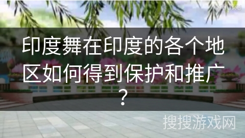 印度舞在印度的各个地区如何得到保护和推广？