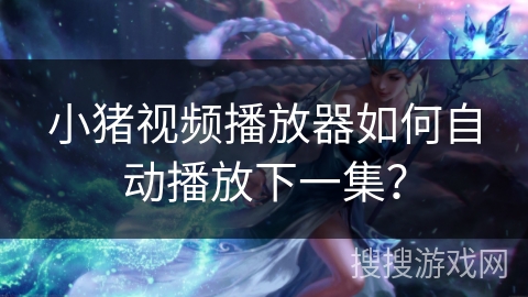 小猪视频播放器如何自动播放下一集？