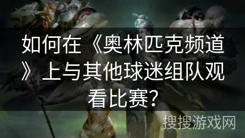 如何在《奥林匹克频道》上与其他球迷组队观看比赛？