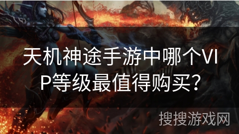 天机神途手游中哪个VIP等级最值得购买？