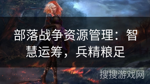 部落战争资源管理：智慧运筹，兵精粮足
