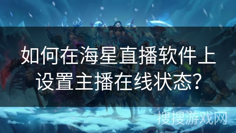 如何在海星直播软件上设置主播在线状态？