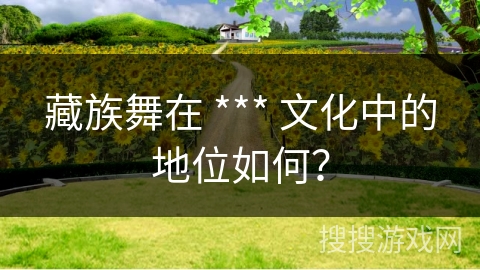 藏族舞在 *** 文化中的地位如何？