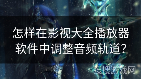 怎样在影视大全播放器软件中调整音频轨道？