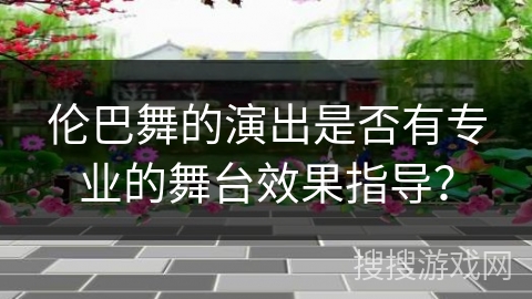 伦巴舞的演出是否有专业的舞台效果指导？