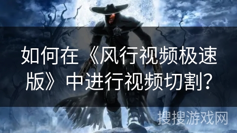 如何在《风行视频极速版》中进行视频切割？