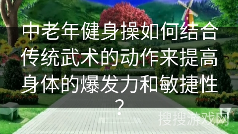 中老年健身操如何结合传统武术的动作来提高身体的爆发力和敏捷性？