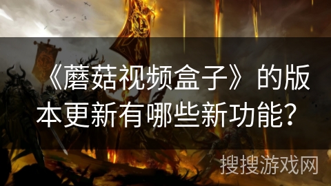 《蘑菇视频盒子》的版本更新有哪些新功能？