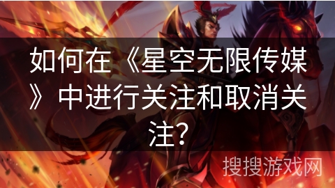如何在《星空无限传媒》中进行关注和取消关注？