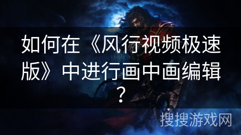 如何在《风行视频极速版》中进行画中画编辑？