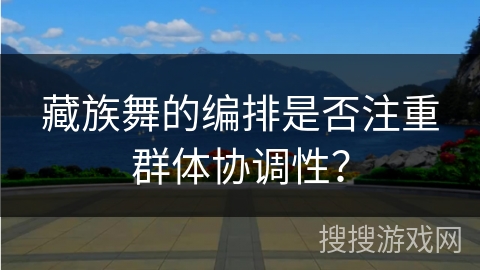 藏族舞的编排是否注重群体协调性？