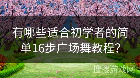 有哪些适合初学者的简单16步广场舞教程？