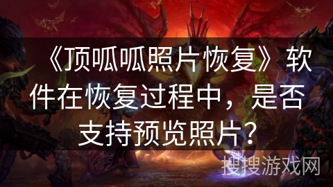 《顶呱呱照片恢复》软件在恢复过程中，是否支持预览照片？