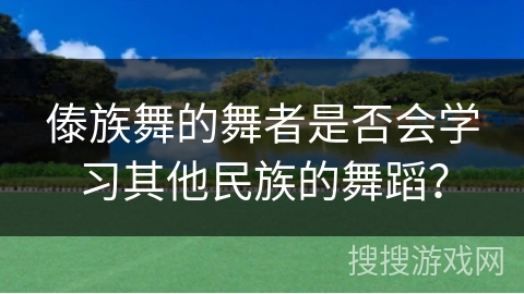 傣族舞的舞者是否会学习其他民族的舞蹈？