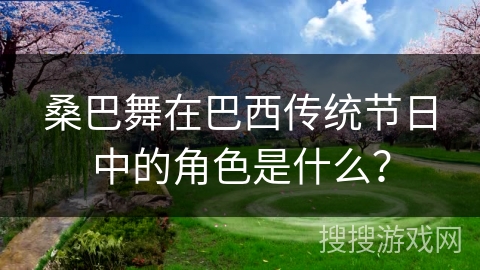 桑巴舞在巴西传统节日中的角色是什么？