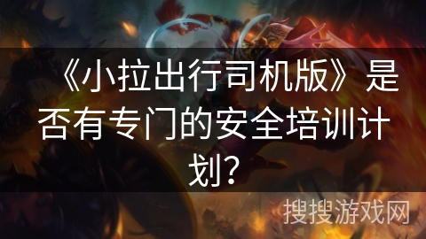 《小拉出行司机版》是否有专门的安全培训计划？