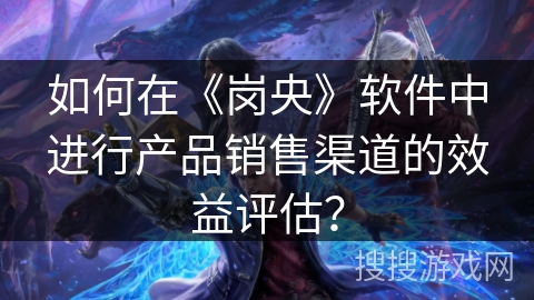 如何在《岗央》软件中进行产品销售渠道的效益评估？
