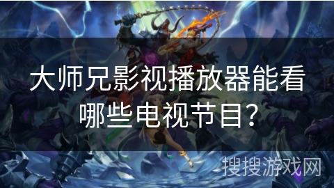 大师兄影视播放器能看哪些电视节目？