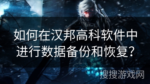 如何在汉邦高科软件中进行数据备份和恢复？