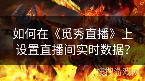 如何在《觅秀直播》上设置直播间实时数据？