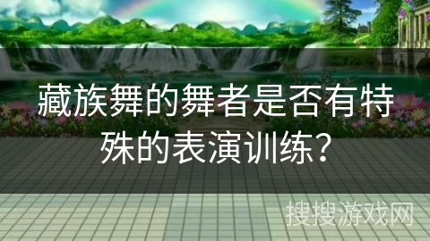 藏族舞的舞者是否有特殊的表演训练？