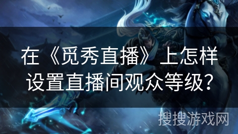 在《觅秀直播》上怎样设置直播间观众等级？