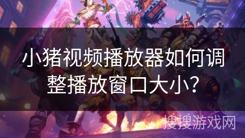 小猪视频播放器如何调整播放窗口大小？