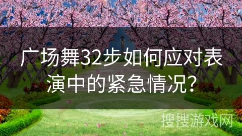 广场舞32步如何应对表演中的紧急情况？
