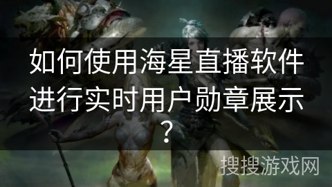 如何使用海星直播软件进行实时用户勋章展示？