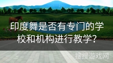 印度舞是否有专门的学校和机构进行教学？