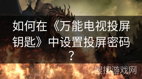 如何在《万能电视投屏钥匙》中设置投屏密码？
