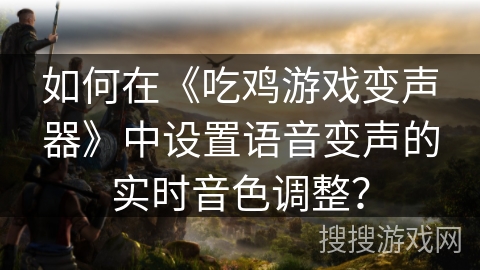 如何在《吃鸡游戏变声器》中设置语音变声的实时音色调整？