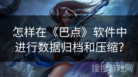 怎样在《巴点》软件中进行数据归档和压缩？