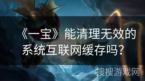 《一宝》能清理无效的系统互联网缓存吗？